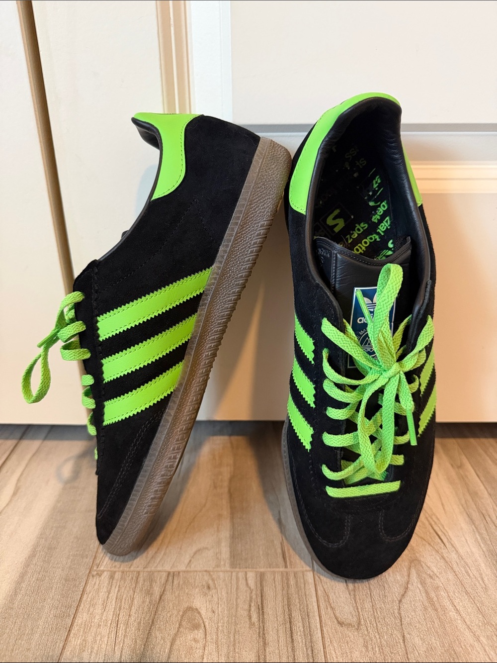 Adidas SPZL Green Black Sneakers Size 10 Men